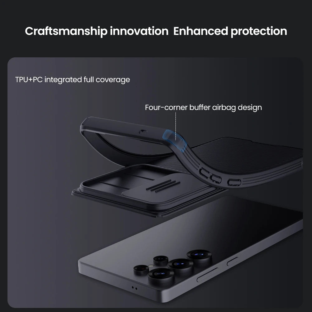 CamShield Pro Slide Camera Cover Case for Samsung Galaxy S26 Ultra / S26 Plus / S25 Ultra / S24 Ultra – PC + TPU Full Protection Cover