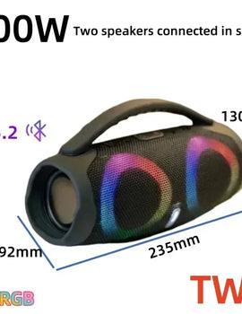 HIFI Wireless Bluetooth Speaker Portable Waterproof High Power Sound Column Stereo Surround RGB Subwoofer Caixa De Som TWS/USB