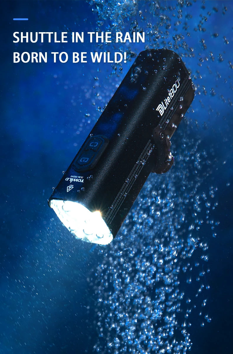 Bicycle Lights 1200LM/1800LM Focus/Flood Beam Dual Light Source LED Smart Bike Front Lights IPX6  Mtb Cycling Headlights