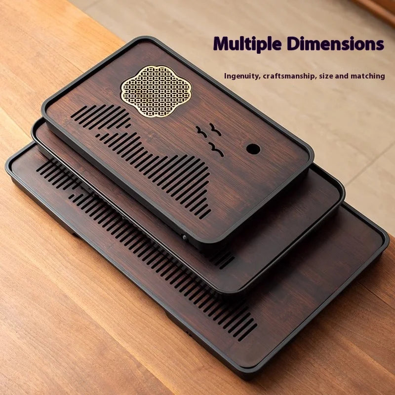 Tea Tray Tea Set Tea Tray Tea Sea Dry Brewing Platform Tray Bamboo Tray Tea Ceremony  Small Water Storage Tea Platform