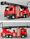1:32 Ladder Truck Water Tanker Military Missile Rocket Launcher Trucks Model Toy Car Metal Diecast Sound Light Models Boys Gifts
