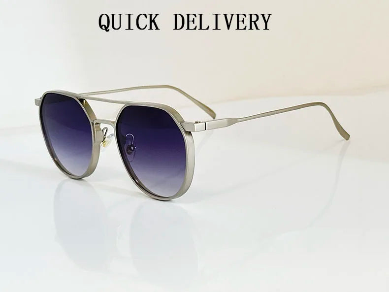 Oval Vintage Sunglasses With UV400 Protection