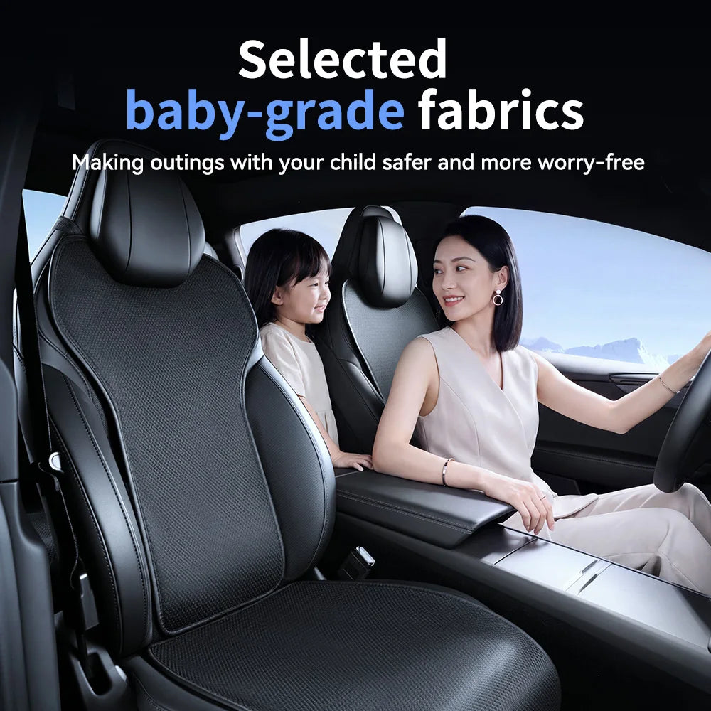 Tesla Model YL Juniper Ice Silk Seat Covers 11 Piece Set Breathable Four Season Seat Cushion Protector 6 Seat