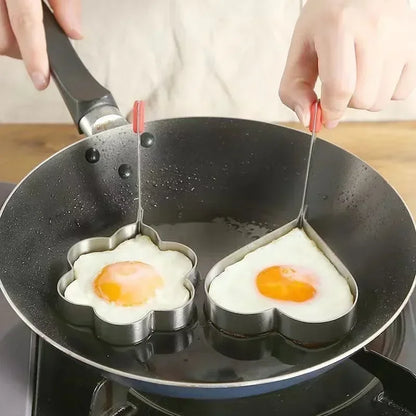 Kitchen Stainless Steel Fried Egg Mold Heart Round Frying Eggs Molds Omelette Mould Pancake Shaper Rings Cooking Tools Gadgets