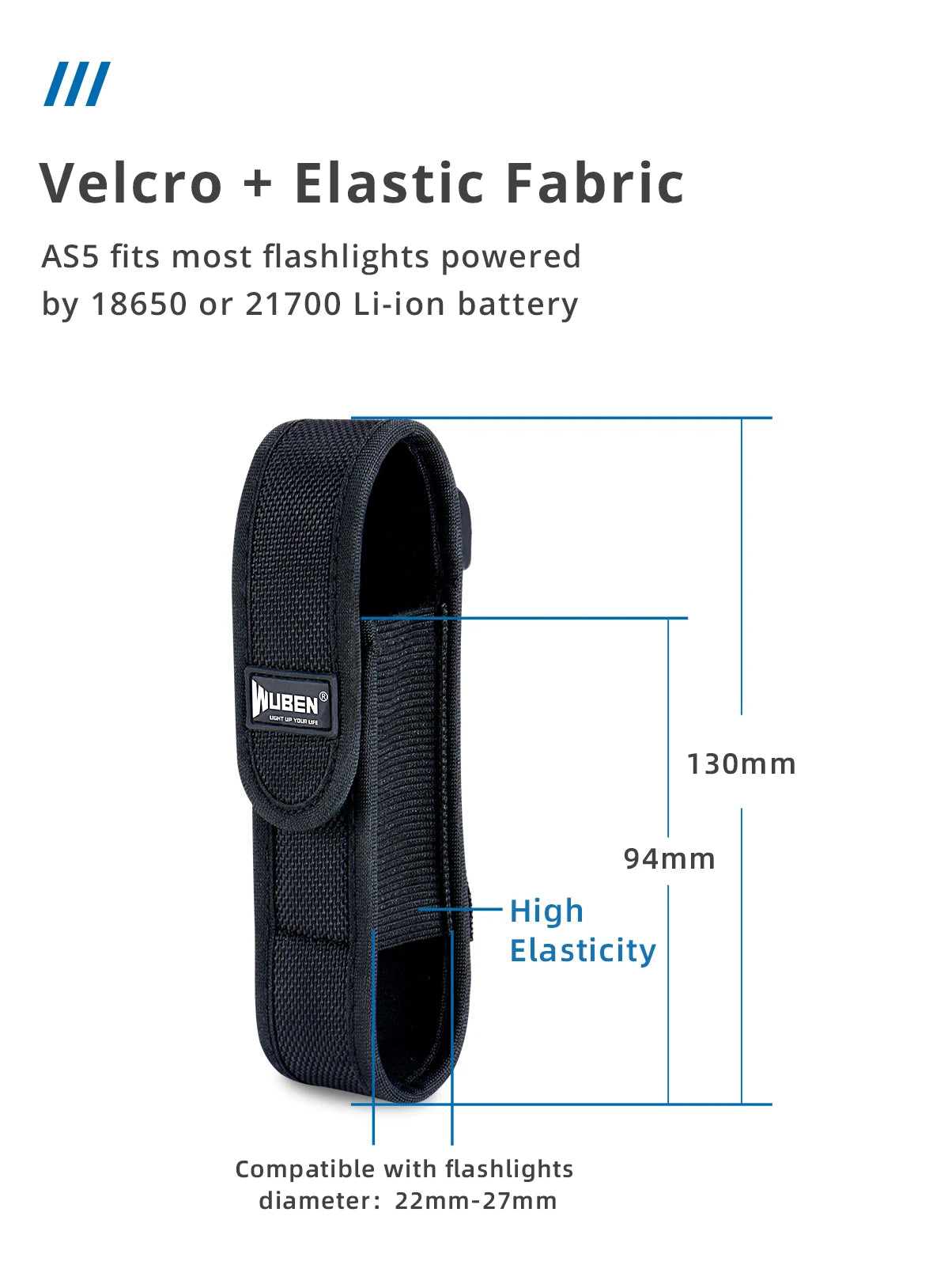 Adjustable Nylon Flashlight Holster