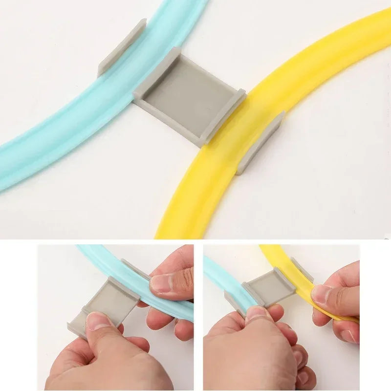 Outdoor s Funny Physical Training Sport Toys Lattice Jump Ring Set Game 10 Hoops 10 Connectors for Park Play Boys Girls