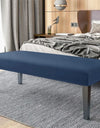Velvet Long Bench Cover Stretch Soft Piano Stool Covers Rectangle Elastic Chair Cover All-inclusive for Dining Room Bedroom