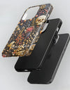 Fashion Embroidery Effect Skull Skeleton Phone Case For iPhone 16 15 Pro Max 16 Plus 2 in 1 Hard Protection Cover Funda