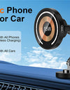 Magnetic Car Wireless Charger Stand Magnet Car Mount Fast Charging Station Phone Holder Bracket For iPhone 15 14 13 12 Pro Max