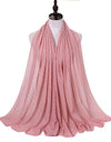 70*175cm Muslim Chiffon Hijab Shawls Scarf Women Solid Color Head Wraps Women Hijabs Scarves Ladies Foulard Femme Muslim Veil