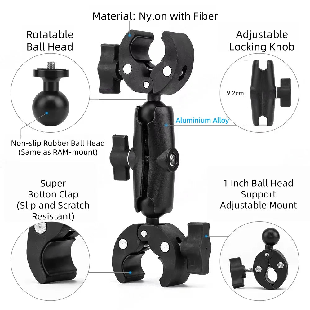 Action Camera Bicycle Motorcycle Handlebar Mount Selfie Stick Bracket
