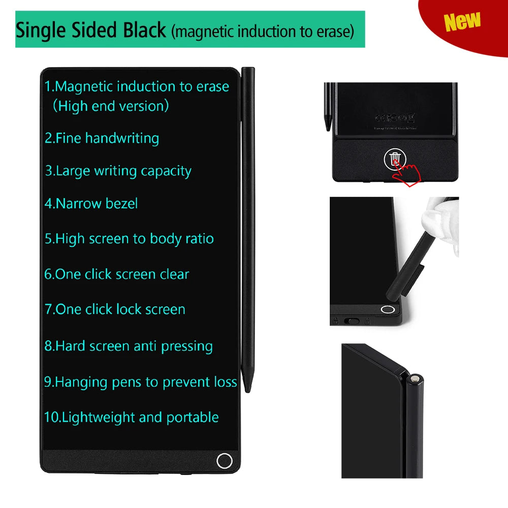 6.5-inch Screen Superfine Handwriting LCD Writing Board Meeting megnetic Single/Double Sided Pad Liquid Drawings Tablet