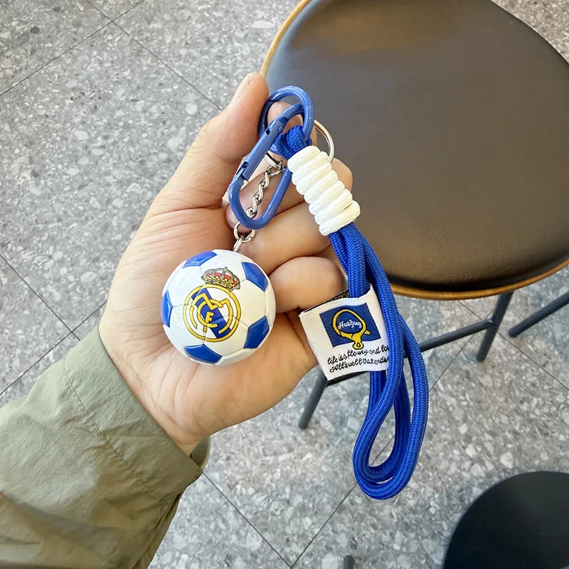 Football Club PU Keychain Soccer Fan Backpack Charm Collectible Gift