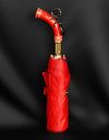 Light Luxury UV Protection Umbrella with Red Scorpions Handle Creative Design Waterproof Folding Umbrella