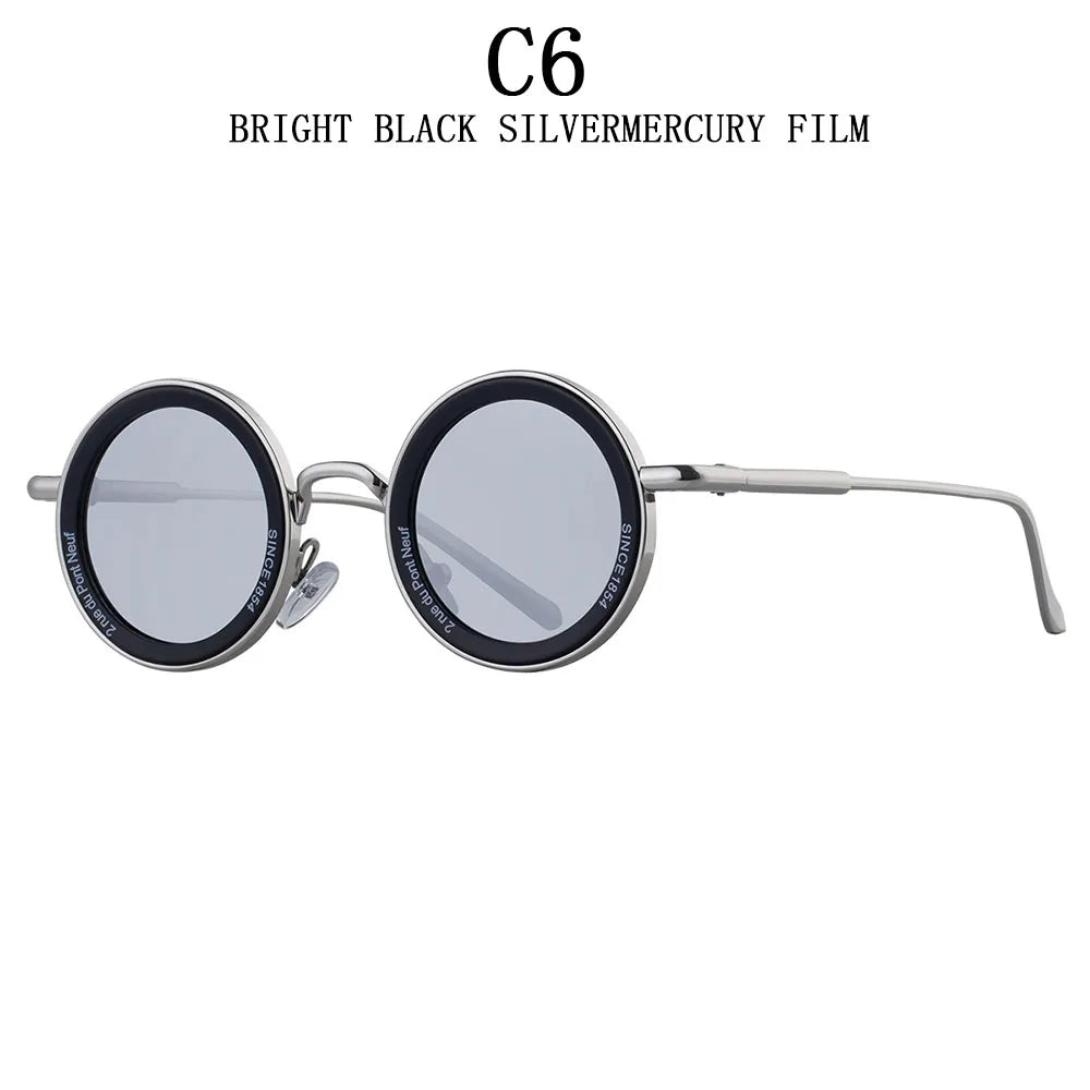 Round Steampunk Sunglasses With UV400 Protection