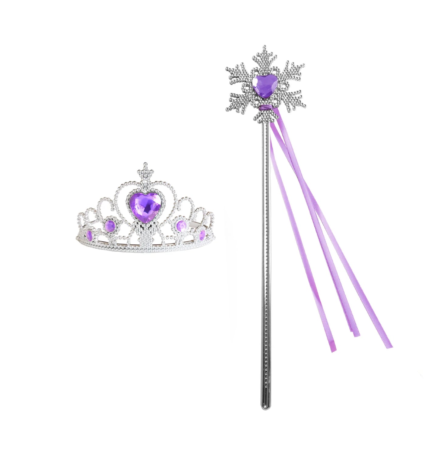 Girls Princess Crown Magic Wand Accessories Party Cosplay Elsa Anna Rhinestone Headband Hair Bands For Kids Hairbands Gifts Toys