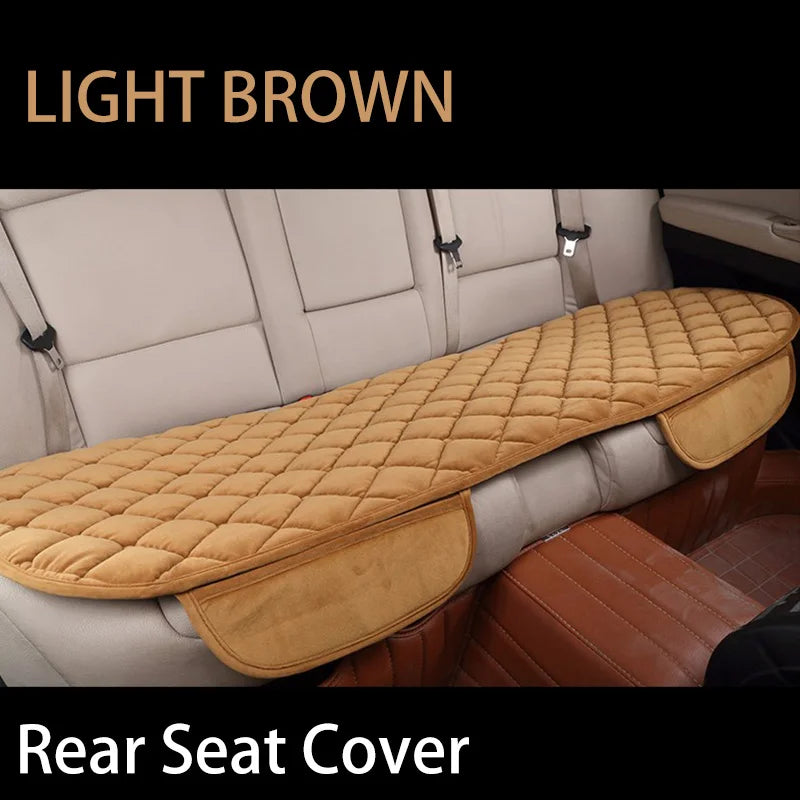 Plush Winter Car Seat Cover Warm Flocking Cloth Seat Cushion