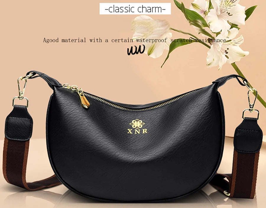 Women's Luxury Crossbody Bag High end Single Shoulders Bags Soft Lychee Pattern Underarm Bags Casual Dumpling Bag Totes