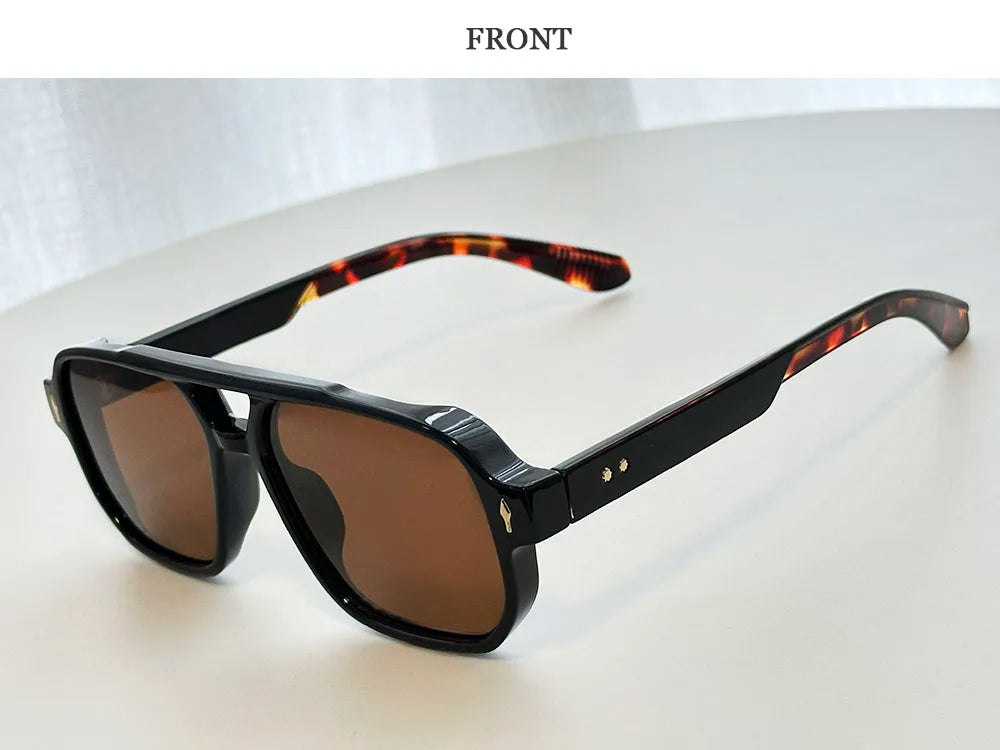 Vintage Square Sunglasses With UV400 Protection