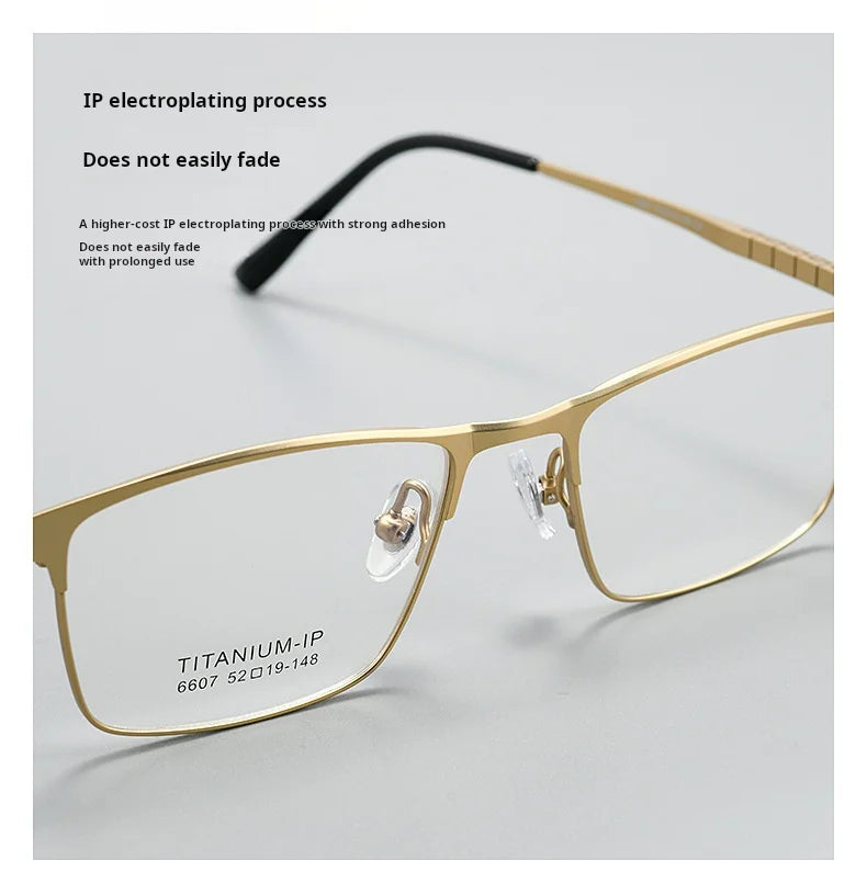 Mens Pure Titanium Blue Light Blocking Progressive Prescription Glasses