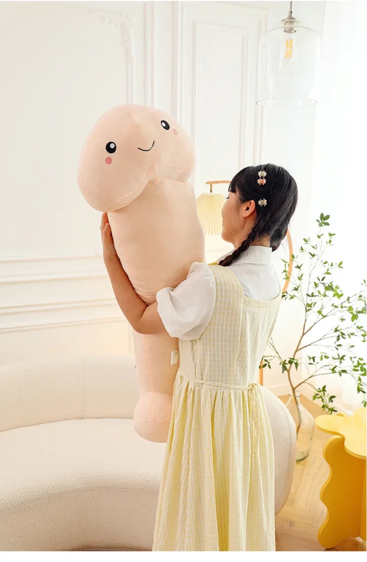 105cm Big Size Trick Penis Plush Kawaii Soft Simulation Dick Plushie Real-life Penis Pillow Sexy Hugging Pillow Girlfriend Gifts