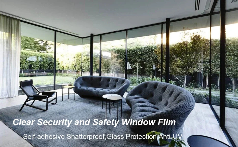 High Clear UV blocking 4 Mil Safety Window Film for Car & Building Glass Protection Security PET Window Tint Self Adhesive Film