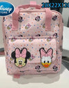 Disney Cartoon Backpack Women's Mickey Mouse Donald Duck Pattern Student School Bag Large Capacity Backpack Girls Shoulder Bag