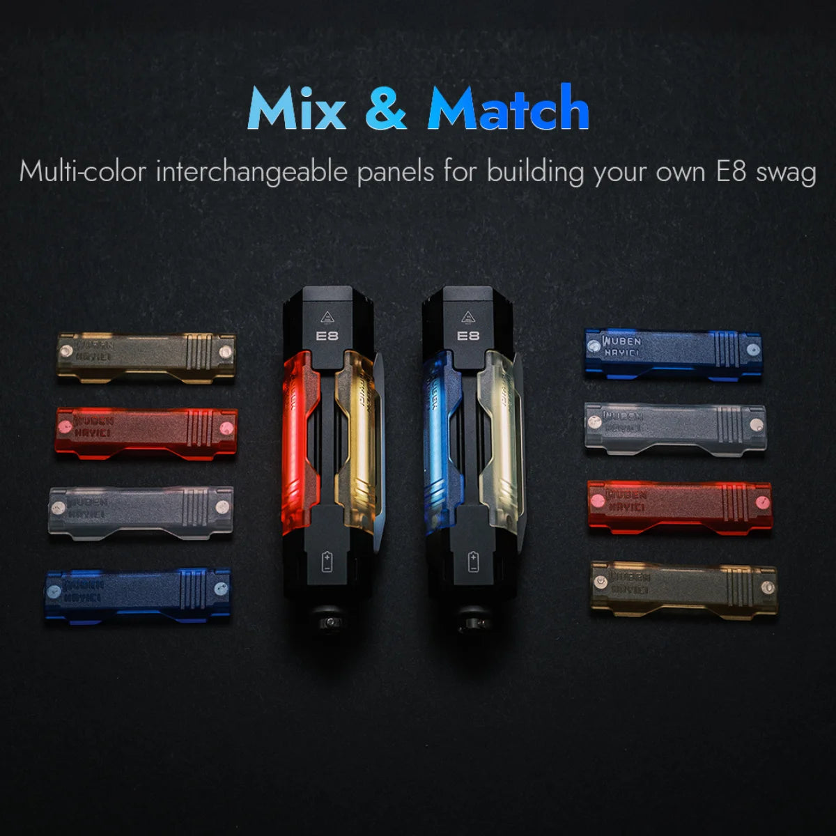 1300 Lumen Rechargeable EDC Flashlight With UV Light And Magnetic Panels