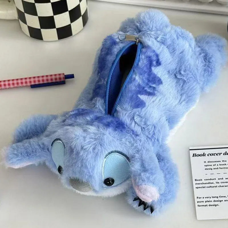 Stitch Plush Cute Pencil Case Disney Anime Kawaii Pen Bag Kids School Home Stationery Box Lilo & Stitch Plush Bags Kids Gift Toy