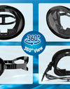 Oval Diving Mask Spearfishing Mask Classic Retro-Style Panoramic Wide View Scuba Goggles Tempered Glass Lens for Adults