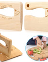 Wooden  Knife for Cooking Cute Fish Dinosaur Shape Kitchen Toy Vegetable Fruit Cutter Kitchen Tool Toys Wood Knife for