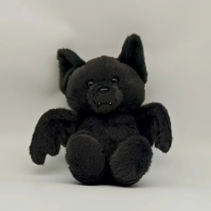 30cm Black Bat Plush Toy Posable Soft Stuffed Animal Doll
