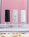 20/50/100pcs 1ML Portable Glass Perfume Spray Refillable Bottle Direct Pumping Sample Dispenser Fine Spray Press Empty Bottles