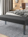 Velvet Long Bench Cover Stretch Soft Piano Stool Covers Rectangle Elastic Chair Cover All-inclusive for Dining Room Bedroom