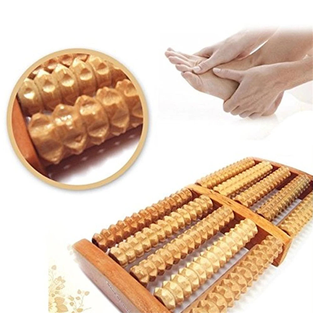 1 Piece Wooden Foot Roller Wood Care Massage Reflexology Relax Relief Massager Spa Gift Anti Cellulite Foot Massager Care Tool