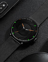 Minimalist Men's Fashion Watches Ultra Thin Stainless Steel Mesh Belt Quartz Wrist Watch Men Casual Leather Clock