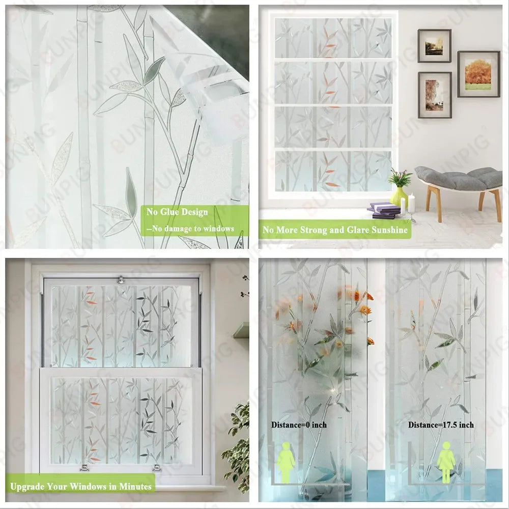 Wide 75/90 Cm Heat Control Rainbow Window Vinyl Security Window Tint Sun Protection Film Non Adhesive Stickers Stained Glass