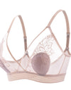 Women’s Lace Transparent Rabbit Ears Push-Up Bra – Soft, Thin, Wire-Free Bralette