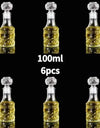 50ml 100ml 6pcs 12pcs Whisky Glass Liquor Bottle French Carved For Alcohol Wedding Gifts Wine Mini Container Storage Favour Set