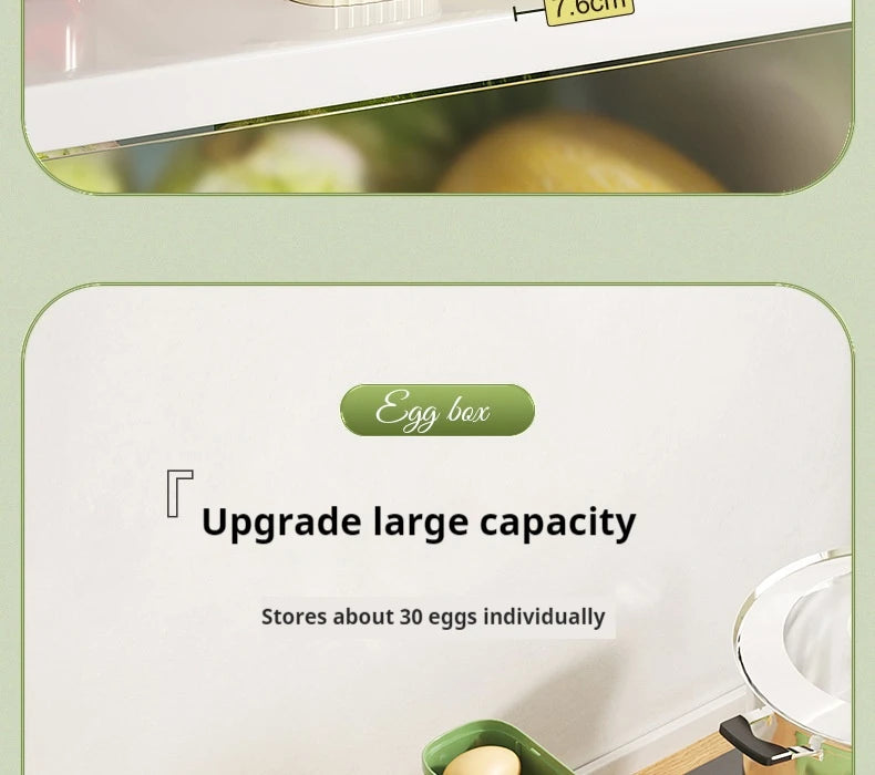 Multi-Layer Egg Storage Box – Automatic Rolling Slide Refrigerator Door Egg Holder Dispenser
