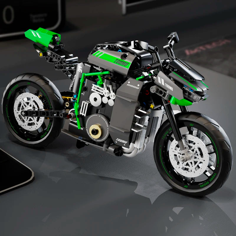 1:8 City Speed Racing Motorcycle Building Set DIY Bricks Model Kit for Adults STEM Buiding Blocks Toys Gifts 426pcs