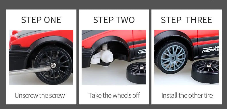 2.4G Drift Rc Car 4WD RC Drift Car Toy Remote Control GTR Model AE86 Vehicle Car RC Racing Car Toy for  Christmas Gifts