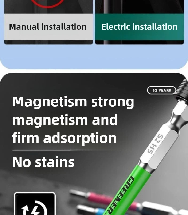 Hexagon socket Bit set Impact Drill Bits, Hex Head Tungsten Steel Screwdriver Bits Suit 1/4 Inch Hexagonal Shank