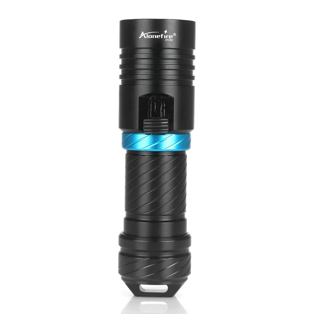 12W Diving Flashlight Rechargeable Underwater LED Torch