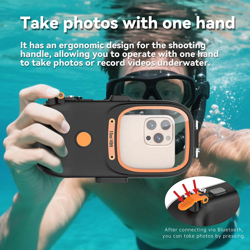 Newly upgraded 4rd generation diving Bluetooth remote control photography multicolor diving waterproof mobile phonecase