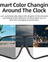 Photochromic Bicycle Glasses UV400 Goggle Large Frame Men Women Sports Bike Eyewear Sungless Adjustable Cycling Glasses
