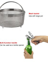 A Style Outdoor Stainless Steel 5pcs Camping Tourism Family 5L Portable Picnic Soup Frying Steaming Household