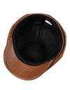 Spring Genuine Leather Hat Cap Cowhide Beret Warm  Cotton Men Padding Brand Brown/Black Duck Hat