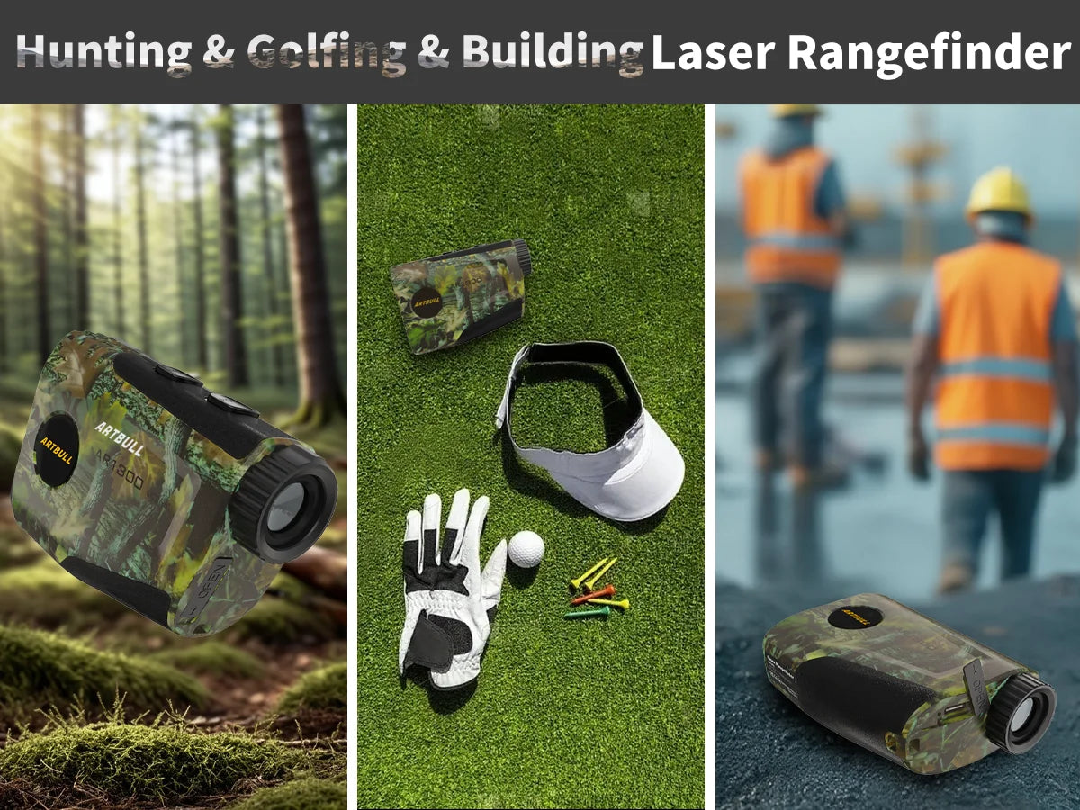 Camouflage Rechargeable Laser Rangefinder 750YD / 1300YD with Flag-Lock Vibration