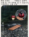 Outdoor Camping Rack Beautiful Practical 304 Stainless Steel Sabilli Wood Folding Family Picnic Rack Small A Table